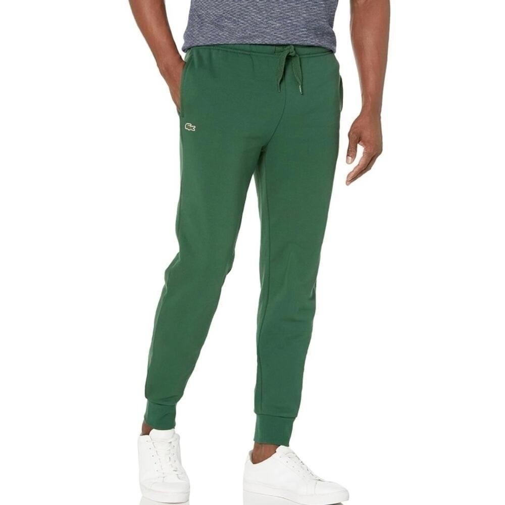 LACOSTE Green Sport Fleece Tapered Fit Active Lounge Comfy Jogger Pants Size 3XL